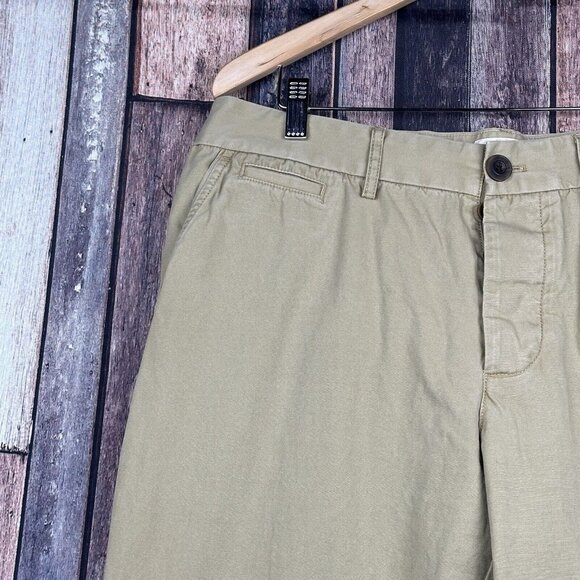 Marine Layer Pants Mens 36x32 (35x31) Tan Khaki Cotton Straight Button Fly Chino - Picture 2 of 14